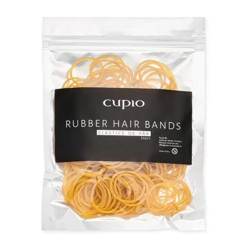 Poze Cupio Elastice de par Invisi Yellow 50buc