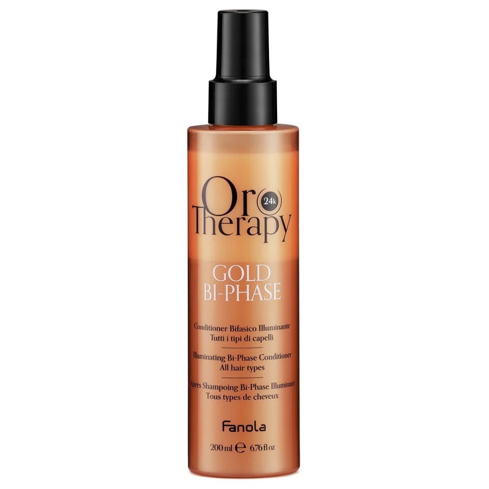 Fanola Balsam bifazic de stralucire fara clatire Oro Therapy 24k Gold Bi-Phase 200ml