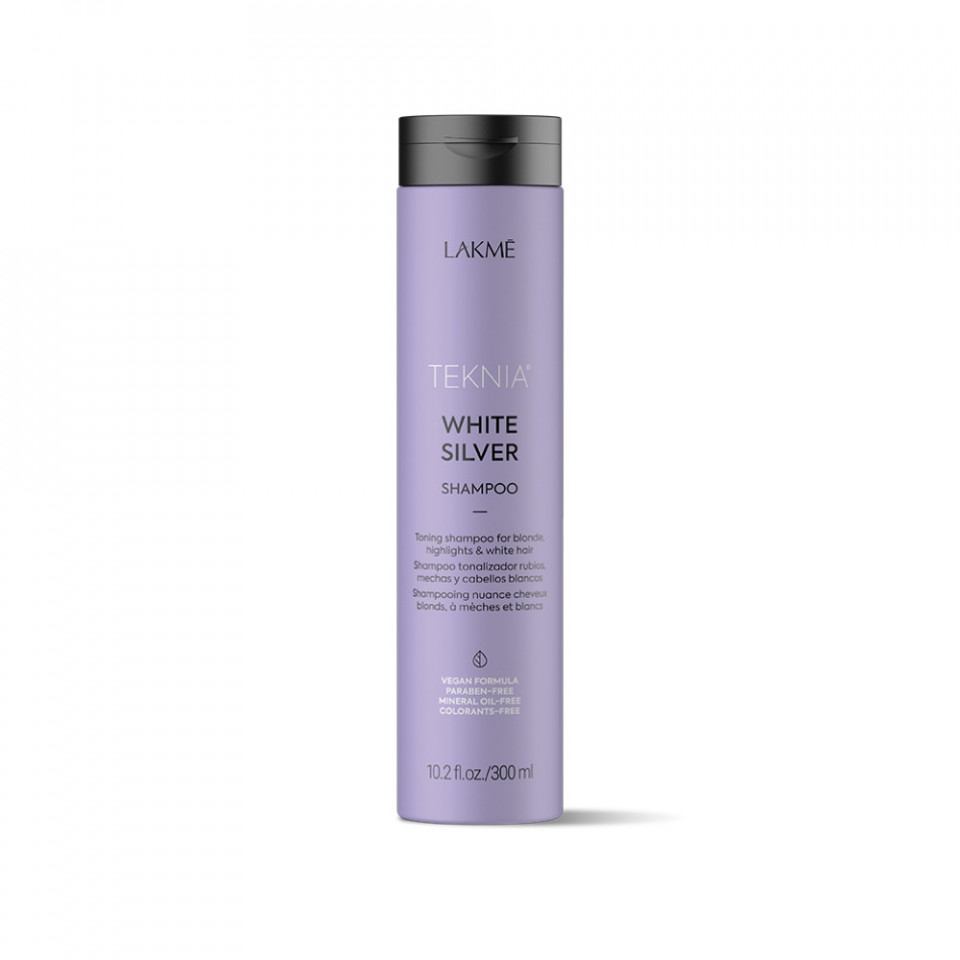 Lakme Sampon neutralizare tonuri calde pentru par blond Teknia White Silver 300ml