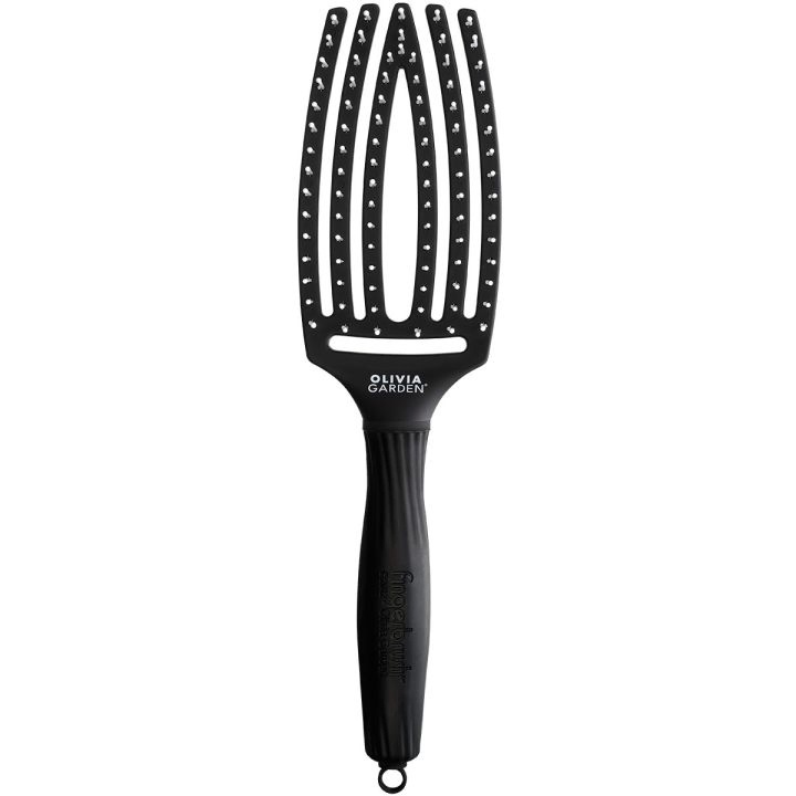 Olivia Garden Perie de par cu ventilatie Finger Black Medium