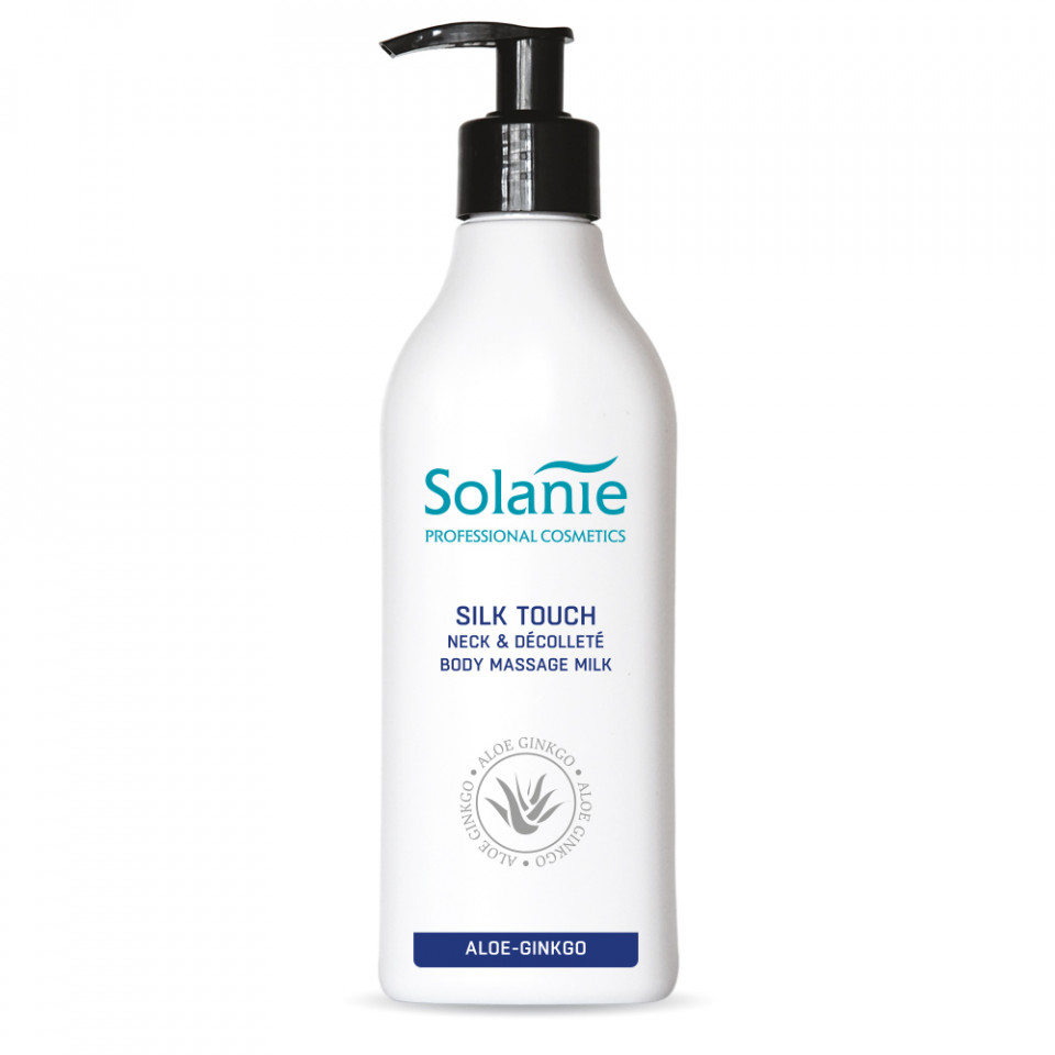 Solanie Silk Louch – Lapte nutritiv si hidratant pentru masajul fetei si corpului 300ml 300ml imagine noua marillys.ro
