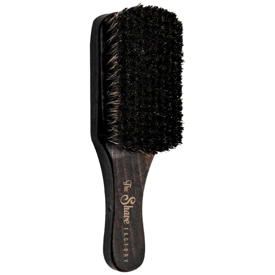 The Shave Factory Perie din lemn pentru fade - Premium Dark Brown