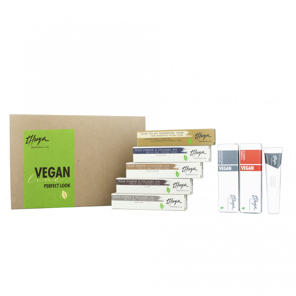 Thuya Vegan Line - Kit complet pentru permanent, laminare, lifting, colorare gene&amp;sprancene Perfect Look