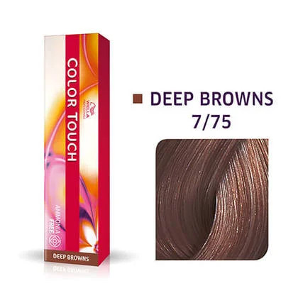 Wella Professionals Vopsea de par demipermanenta Color Touch 7/75 blond mediu castaniu mahon 60ml