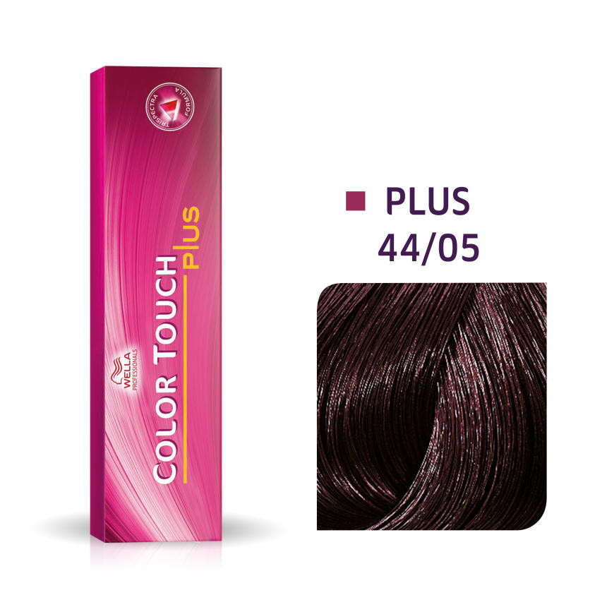 Wella Professionals Vopsea de par demipermanenta Color Touch Plus 44/05 castaniu mediu intens natural mahon 60ml