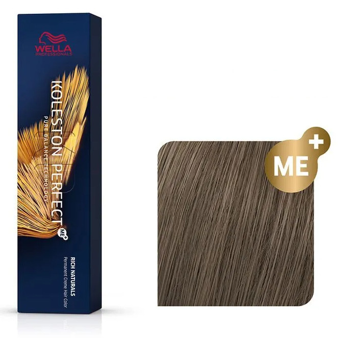 Wella Professionals Vopsea de par permanenta Koleston Perfect 7/18 blond mediu cenusiu perlat 60ml