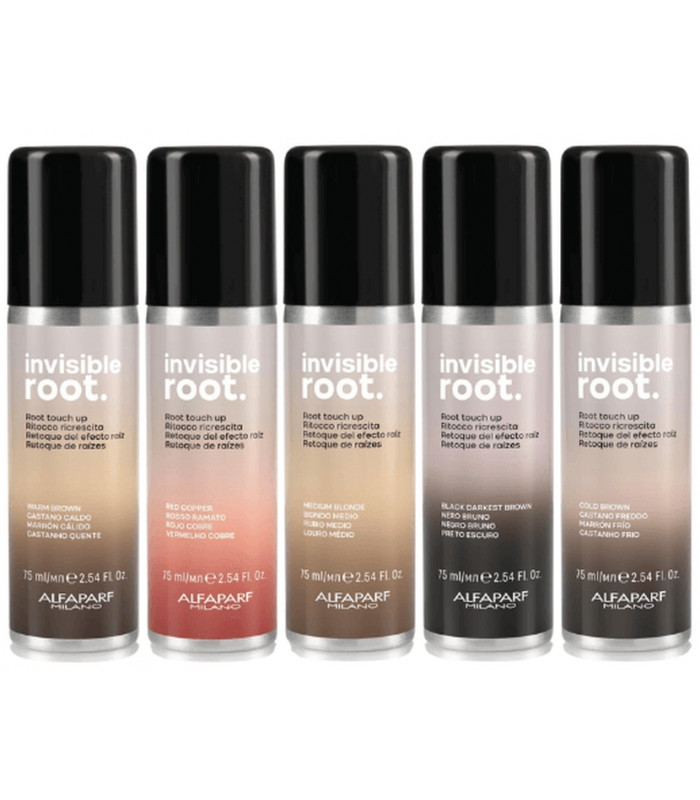 Poze Alfaparf Invisible Root Black Darkest Brown - Spray colorant pentru radacini 75ml