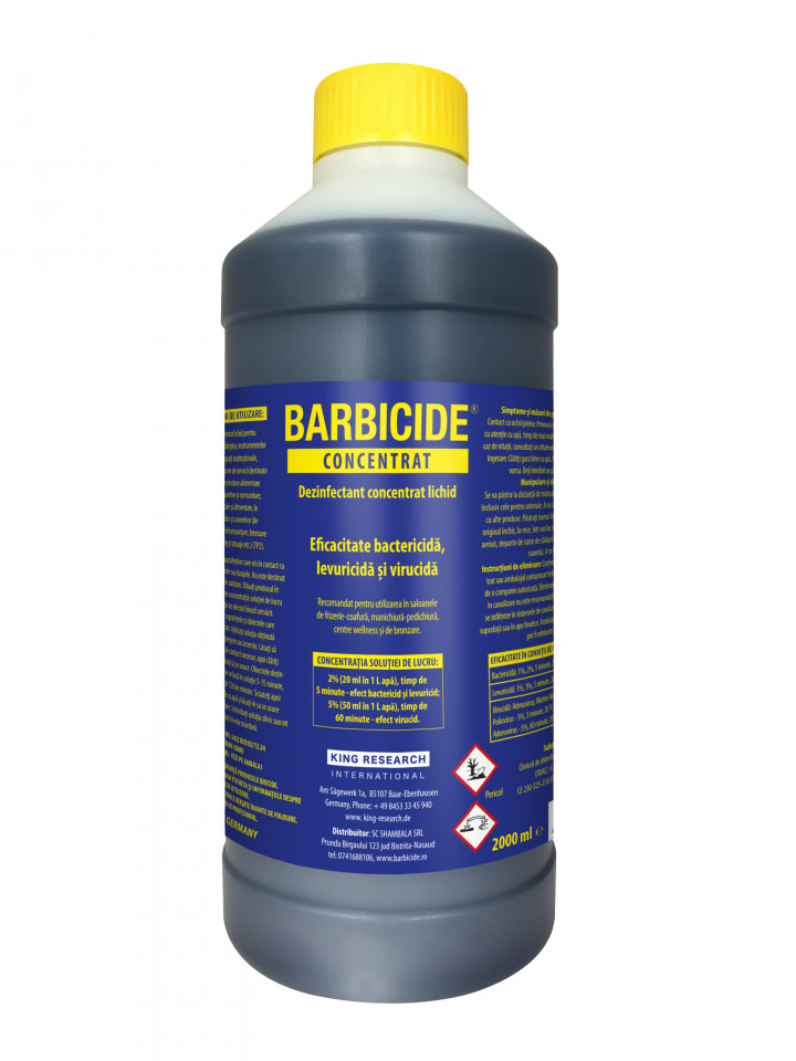 Barbicide Dezinfectant concentrat lichid pentru instrumentar si suprafete 2000ml 2000ml imagine noua marillys.ro