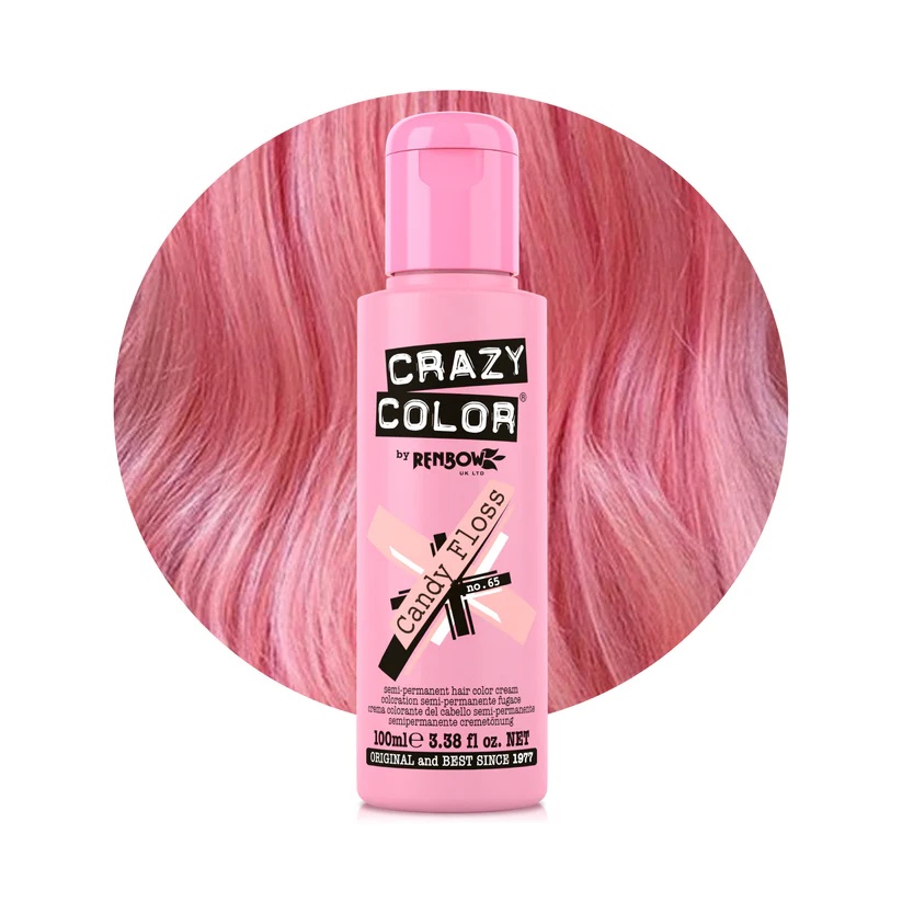 Crazy Color Vopsea semipermanenta 65 Candy Floss 100ml