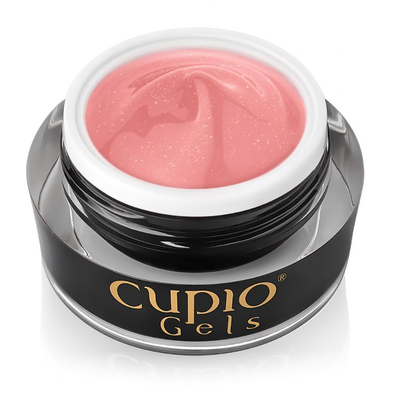 Cupio Gel pentru tehnica fara pilire – Make-Up Fiber Shimmer Caramel 30ml 30ml imagine noua marillys.ro