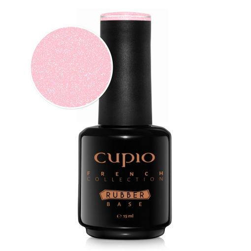 Cupio Oja semipermanenta Rubber Base French Collection - Blush Shimmer White 15ml