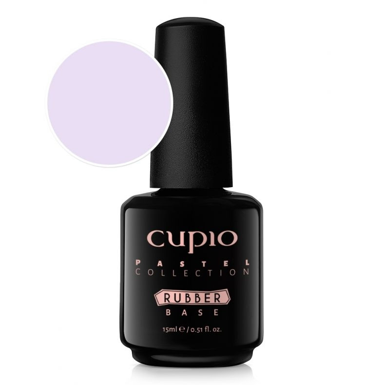 Cupio Oja semipermanenta Rubber Base Pastel Collection – Milky Lavender 15ml Cupio imagine noua
