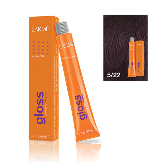 Lakme Gloss vopsea de par demi-permanenta saten deschis violet 5/22 60 ml