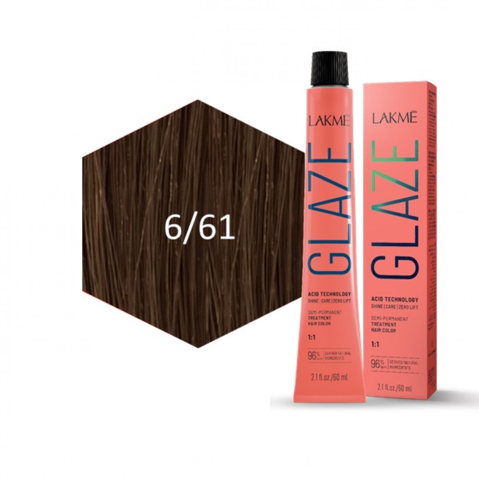 Lakme Vopsea de par demipermanenta 6/61 Walnut Wood Glaze 60ml