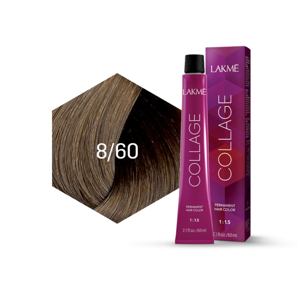 Lakme Vopsea de par permanenta 8/60 blond deschis castaniu Collage 60ml