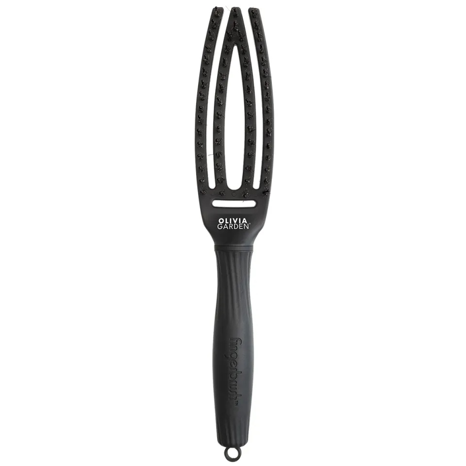 Olivia Garden Perie de par de mistret+nailon Finger Combo Small Black