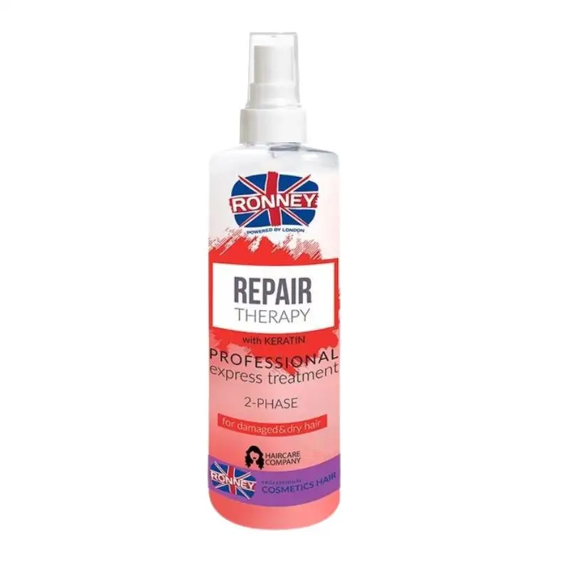 Ronney Professional Spray bifazic cu cheratina pentru par deteriorat Repair Therapy 285ml