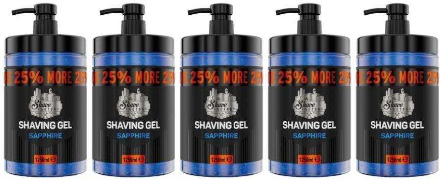 The Shave Factory Pachet 4+1 Gel de ras Sapphire 1250ml