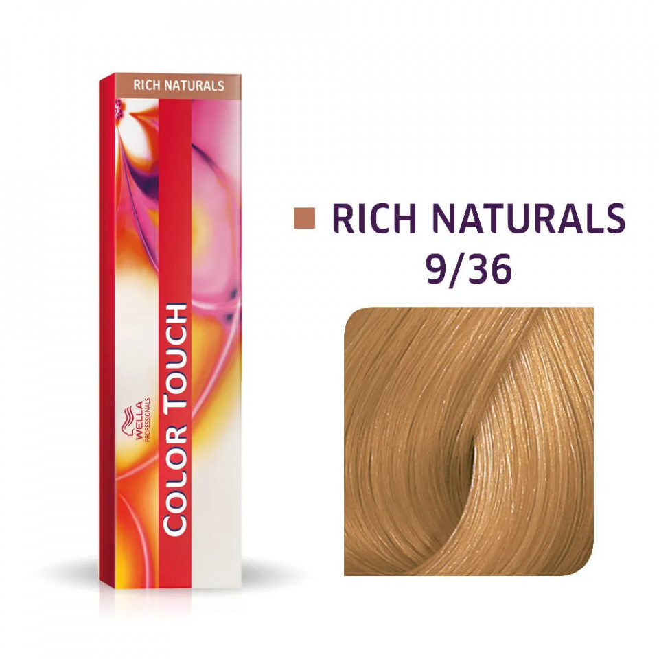 Wella Professionals Vopsea de par demipermanenta Color Touch 9/36 blond luminos auriu mahon 60ml