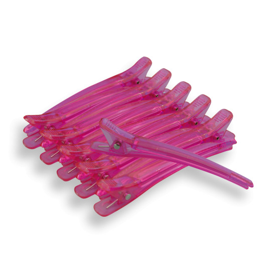 Akashi Clipsuri e roz din plastic pentru sectionarea parului 10buc