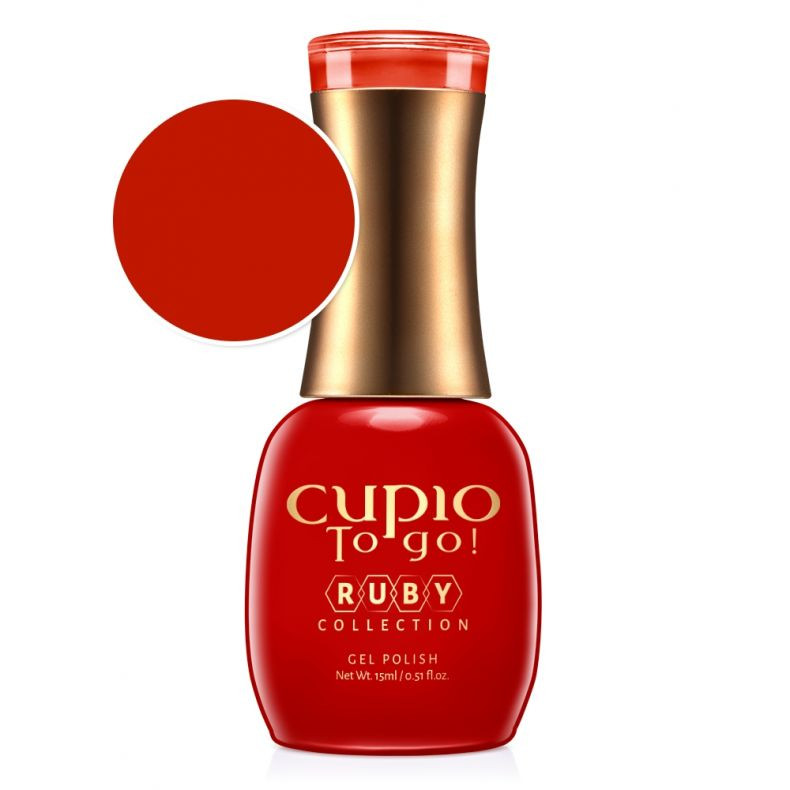 Cupio Oja semipermanenta To Go! Ruby Collection – Chilli Red 15ml 15ml imagine noua marillys.ro
