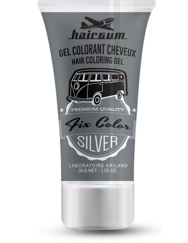 Hairgum Fix Color Silver gel colorant argintiu 30 ml HairGum imagine noua