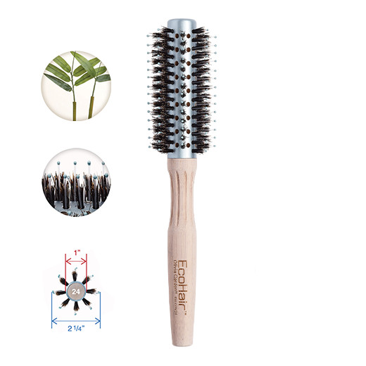 Olivia Garden EcoHair Combo - Perie ceramica profesionala cu peri de mistret si nailon 24mm