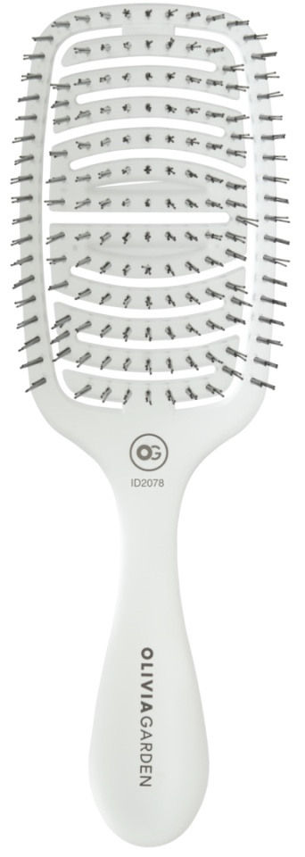 Olivia Garden Perie pentru descurcarea parului fin Essential Care Flex Ice White
