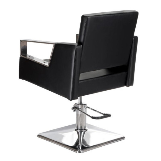 Poze Scaun profesional pentru coafor din piele ecologica neagra LM368