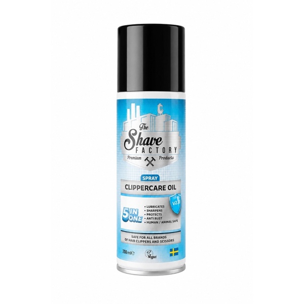 The Shave Factory Spray 5in1 pentru masini de tuns si foarfeci Oil Spray 200ml