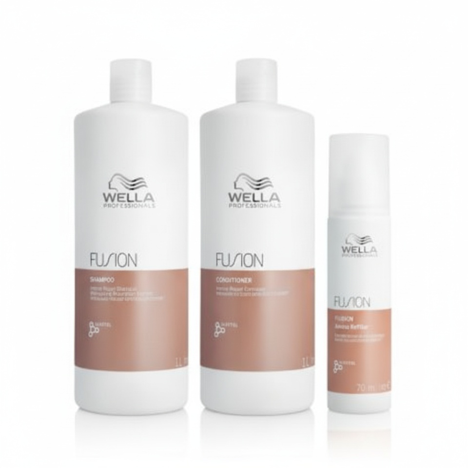 Wella Professionals Pachet Fusion pentru reparare intensa: sampon 1000ml + balsam 1000ml + tratament 70ml