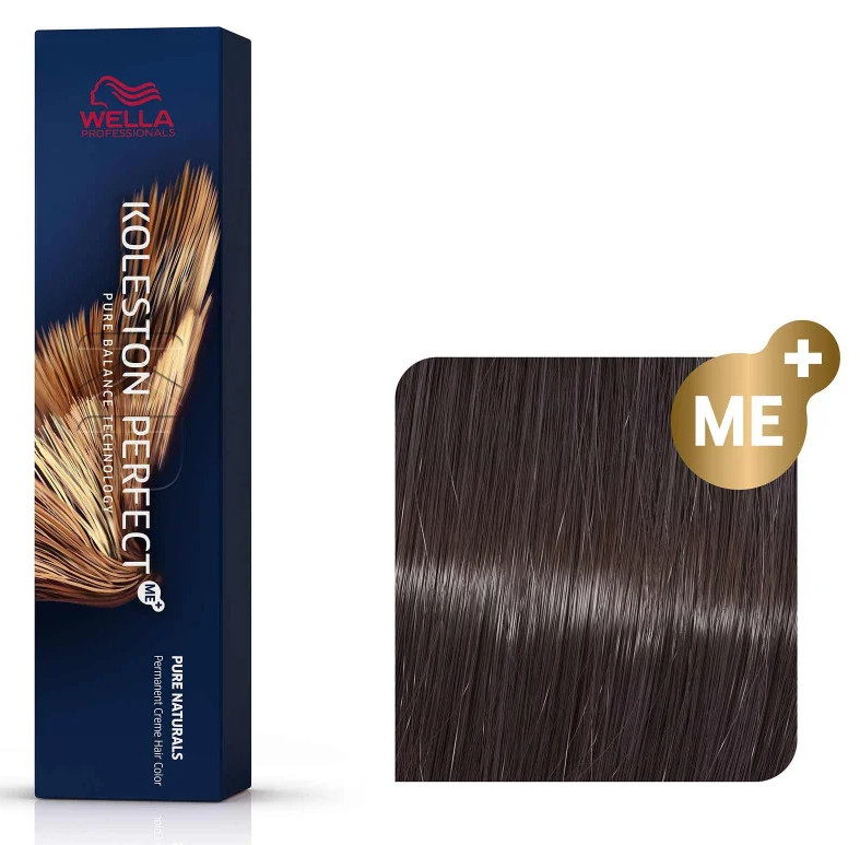 Wella Professionals Vopsea de par permanenta Koleston Perfect 4/00 saten mediu natural 60ml