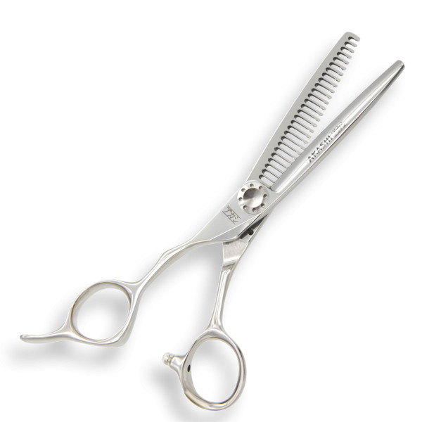 Akashi Super Cut K60 - Foarfeca de filat offset pentru stangaci cu 27 de dinti 6 inch