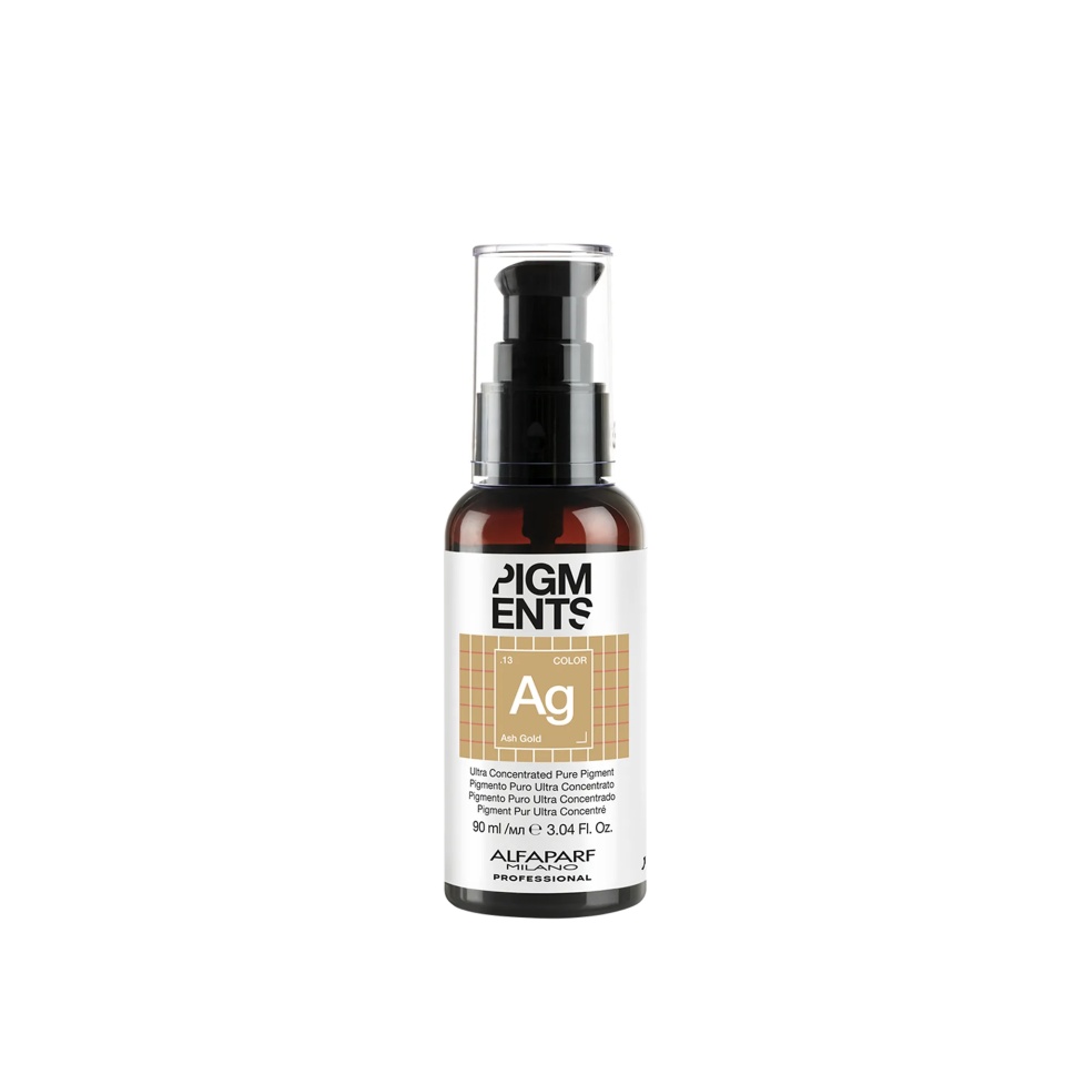 Alfaparf Pigment lichid cenusiu auriu ultra-concentrat pentru par Ash Gold .13 Ag 90ml