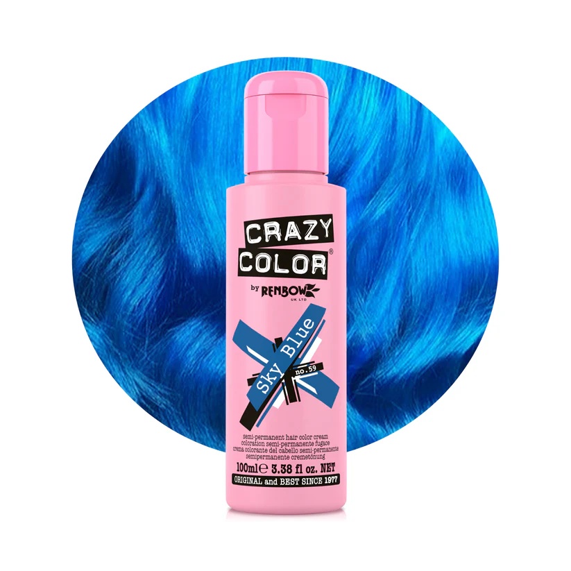 Crazy Color Vopsea semipermanenta 59 Sky Blue 100ml