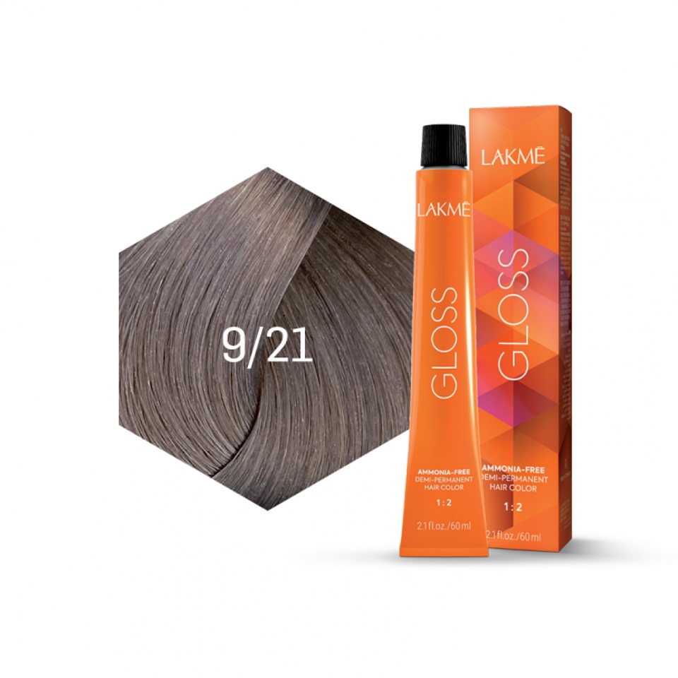 Lakme Vopsea de par demipermanenta 9/21 blond deschis cenusiu violet Gloss