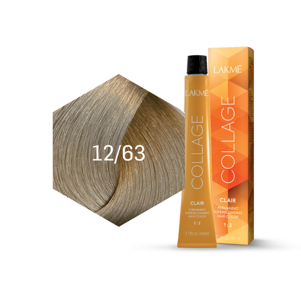 Lakme Vopsea de par permanenta 12/63 blond special castaniu auriu Collage Clair 60ml