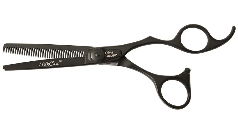 Olivia Garden Foarfeca profesionala de filat 35 dinti eur 6.35 inch SilkCut Black