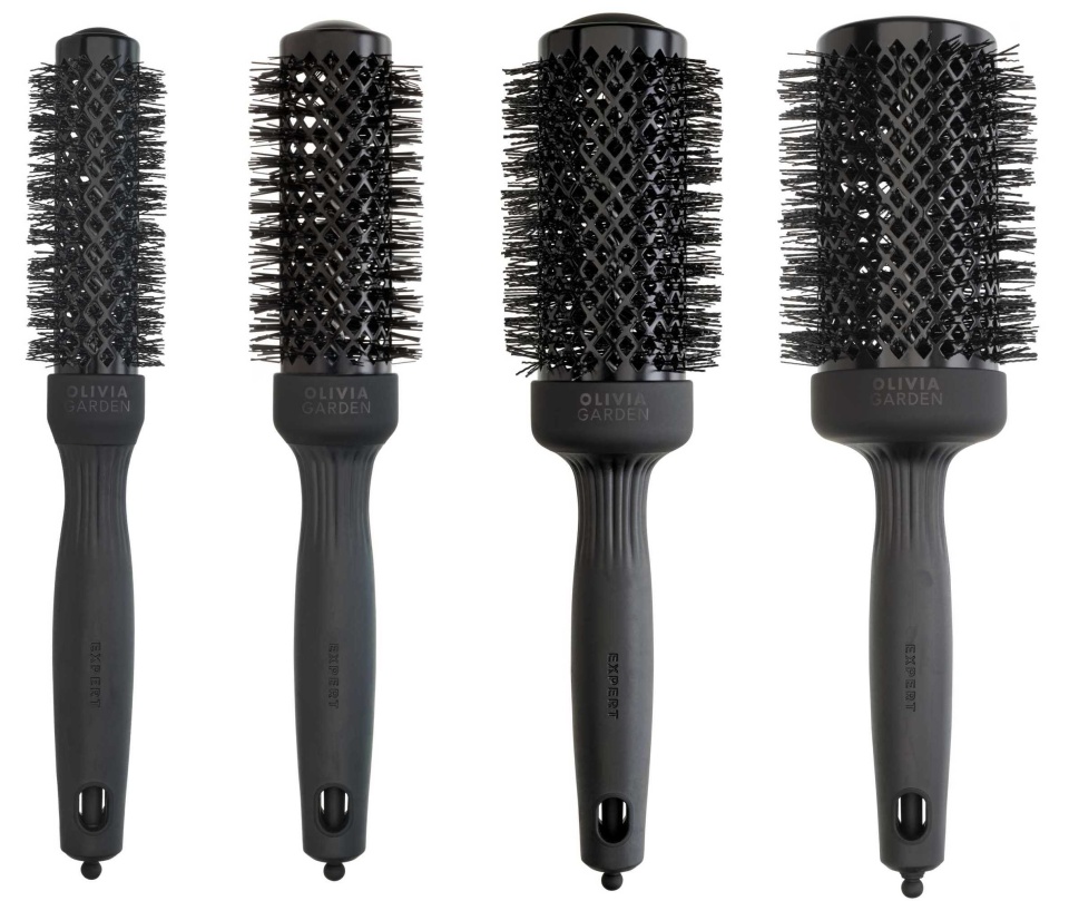 Olivia Garden Kit 4 perii de par Expert Blowout Shine Wavy Black Label