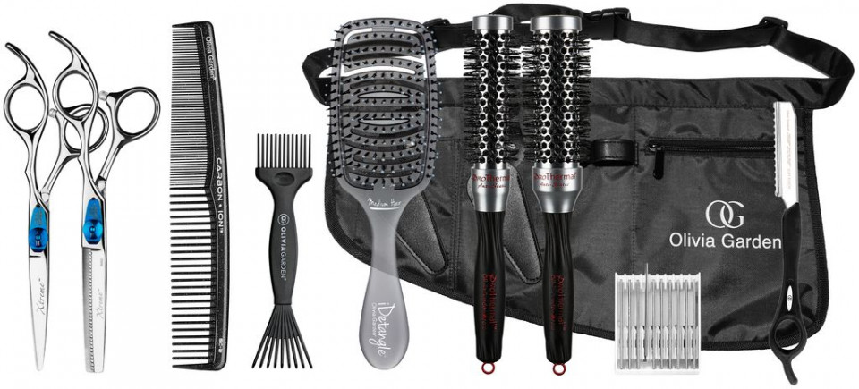 Olivia Garden Kit de initiere in coafura cu 10 instrumente The Essential Kit