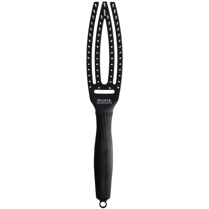 Olivia Garden Perie de par cu ventilatie Finger Black Small
