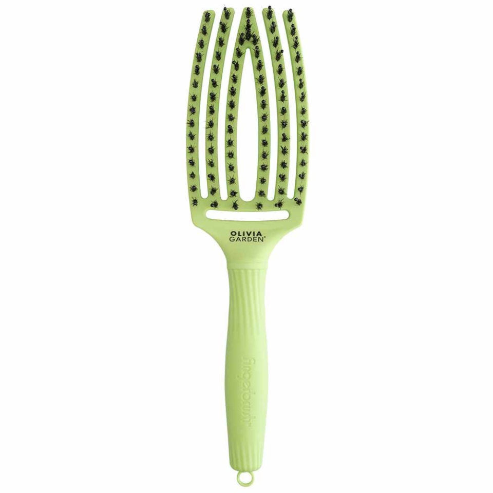 Olivia Garden Perie de par mistret+nailon Finger Combo Dolce Vita Green Pistachio