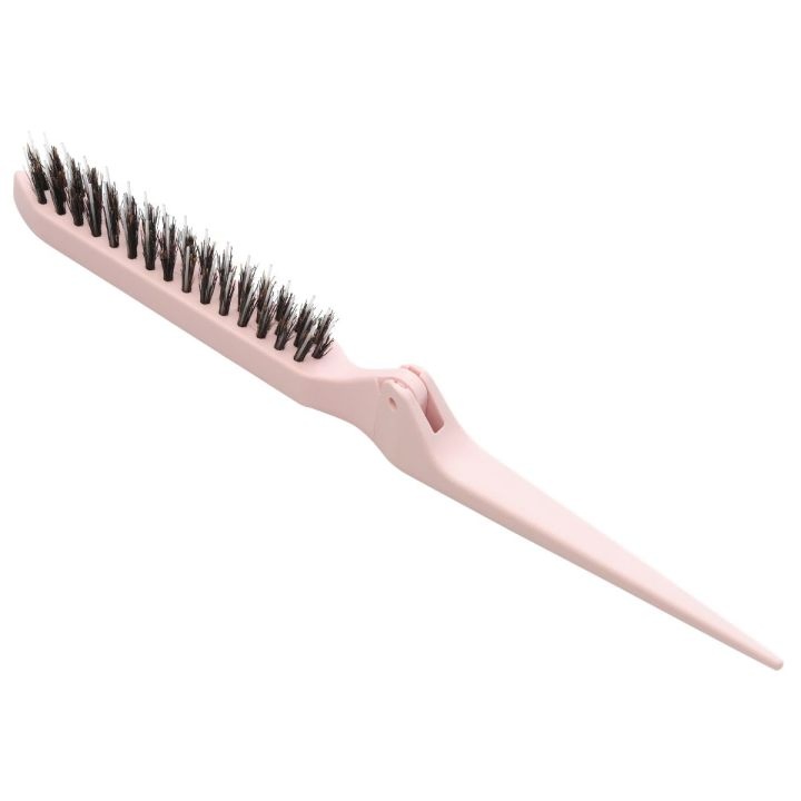 Olivia Garden Perie de tapat cu peri din nailon si mistret Expert Style Up Combo Pastel Pink