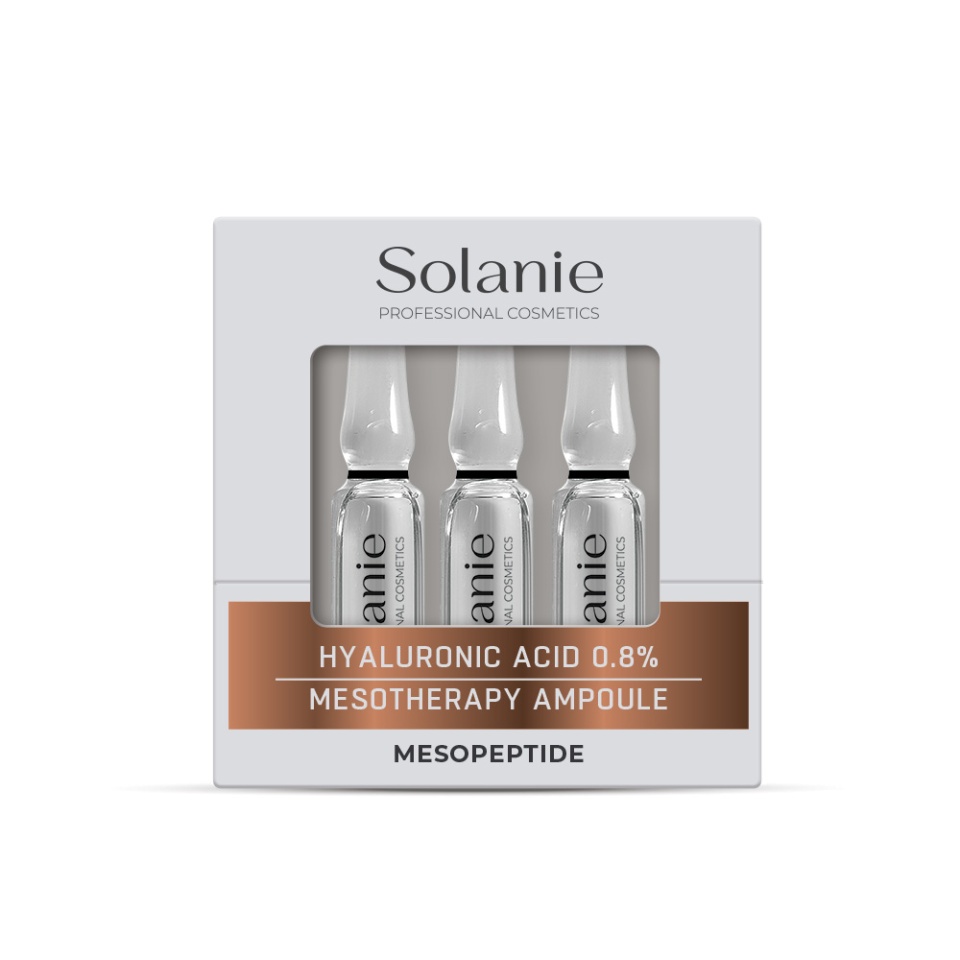 Solanie Fiole cu acid hialuronic 0.8% pentru mezoterapie 3buc