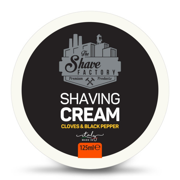 The Shave Factory Crema de ras pentru barbati Cloves&Black Pepper 125ml 125ml imagine noua marillys.ro