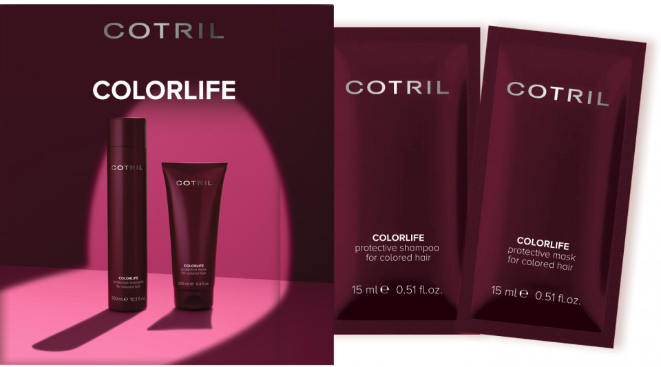 Cotril ColorLife – Mostra iluminatoare pentru protectia culorii parului vopsit: sampon+masca 30ml 30ml imagine noua marillys.ro