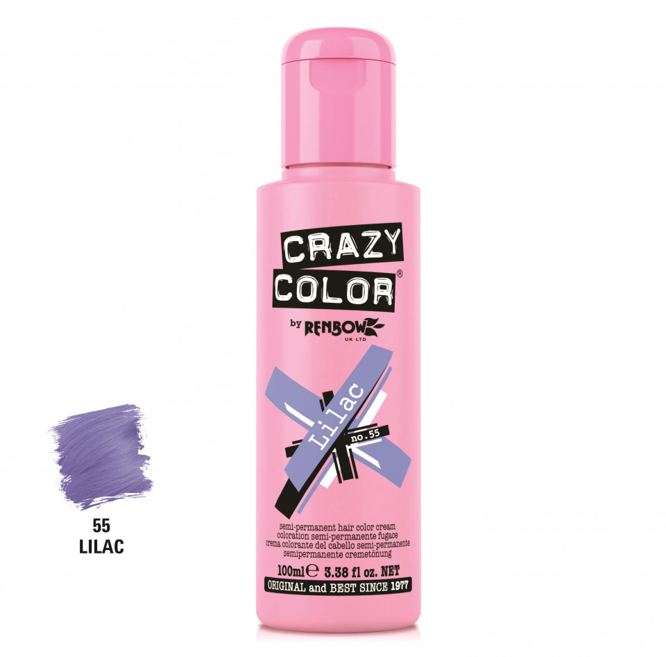 Crazy Color Vopsea semipermanenta 55 Lilac 100ml Crazy Color imagine noua