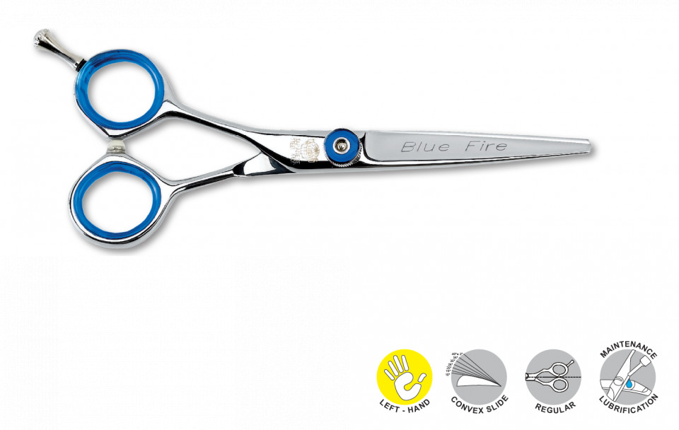 Kiepe Professional Foarfeca de tuns dreapta pentru stangaci 5.5 inci Blue Fire Left