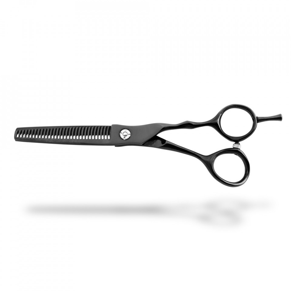 Kiepe Professional Foarfeca profesionala de filat dreapta 30 dinti 6 inci Monster Cut Black Titanium