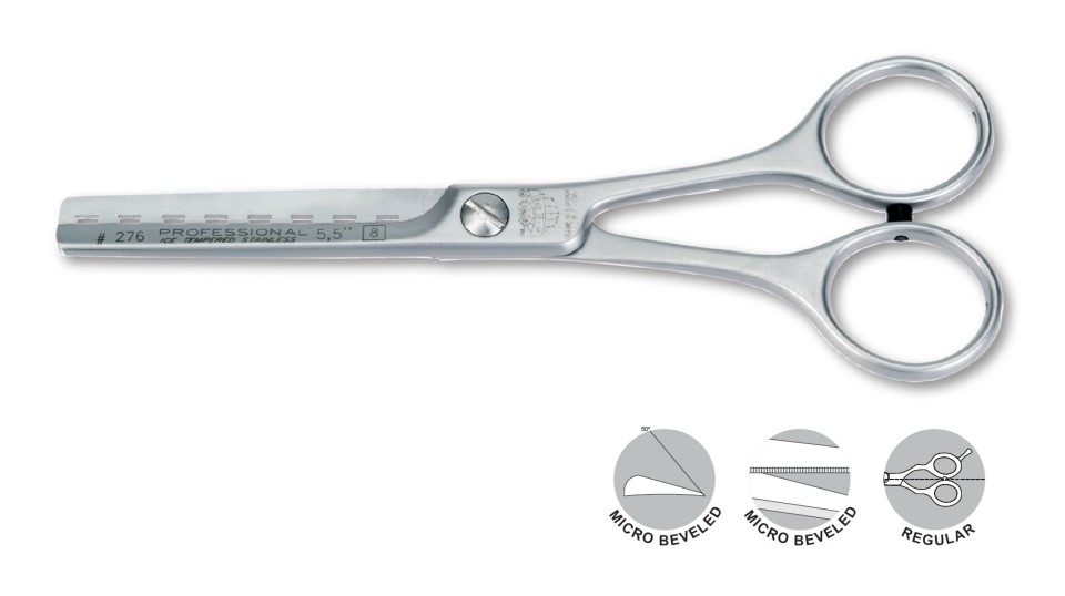 Kiepe Professional Foarfeca profesionala de filat dreapta 5.5 inci 8 dinti Standard